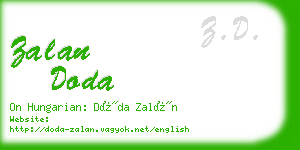 zalan doda business card